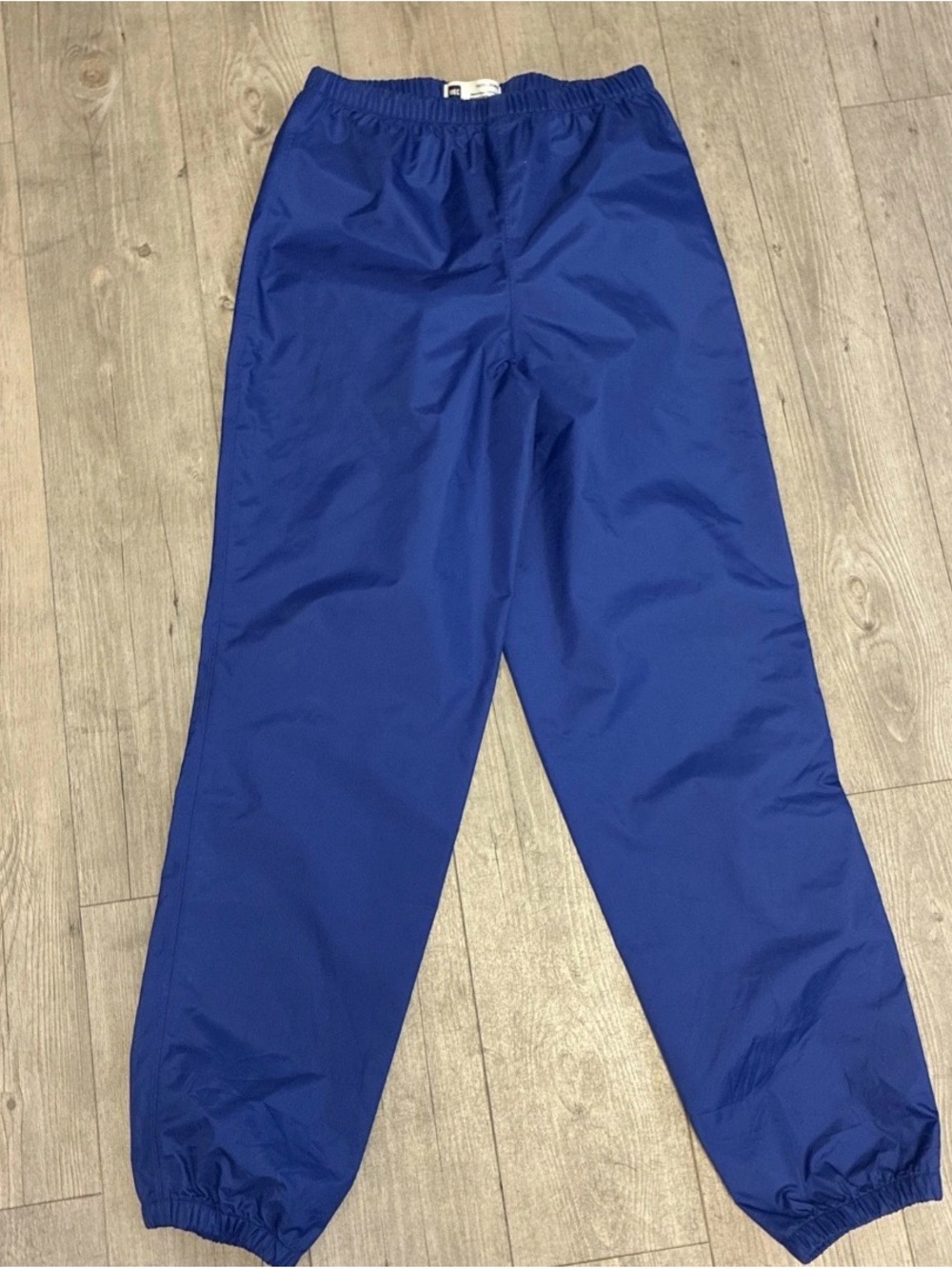 MEC Rain Pants Youth 16 Blue Waterproof Elastic Waist Cuffs Splash Nylon
